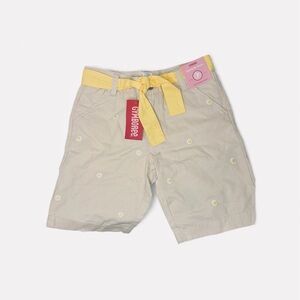 Gymboree Light Tan Shorts with Yellow Belt